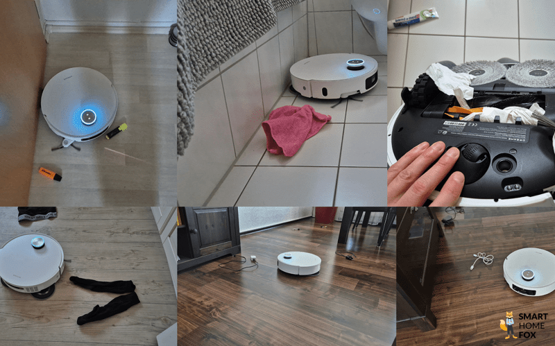 Der Hinderniserkennungstest des Dreame L50 Pro Ultra ist in der Übersicht zu sehen.